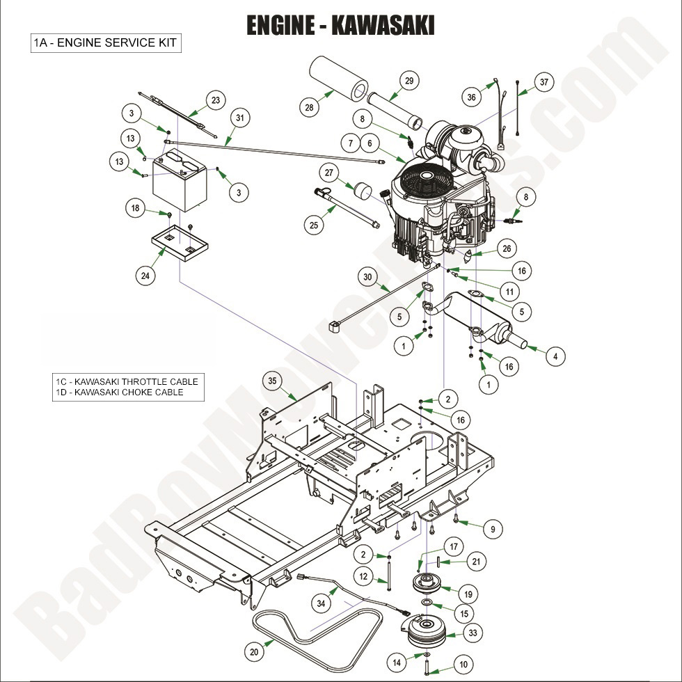 2024 Maverick HD - Engine - Kawasaki FX691/FX730